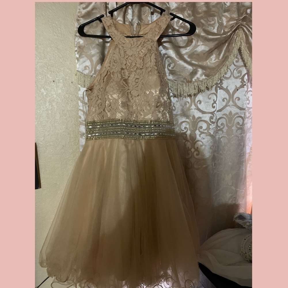 Gold/tan dress